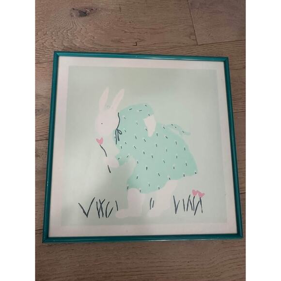 Paris Bottman Framed Art Print Bunny in Garden - Picture 2 of 4